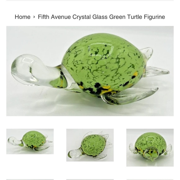 Vintage Fifth Avenue Crystal Turtle - Picture 7 of 8